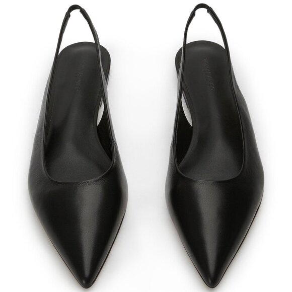 Tony Bianco Javier Flat in Black leather pointed toe sling back ballet like new - Picture 3 of 10